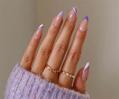 nail art purple and silver|purple aesthetic nails.